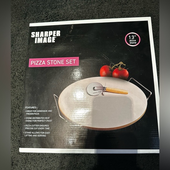 COPY - Sharper Image Pizza Stone Set - Picture 1 of 4